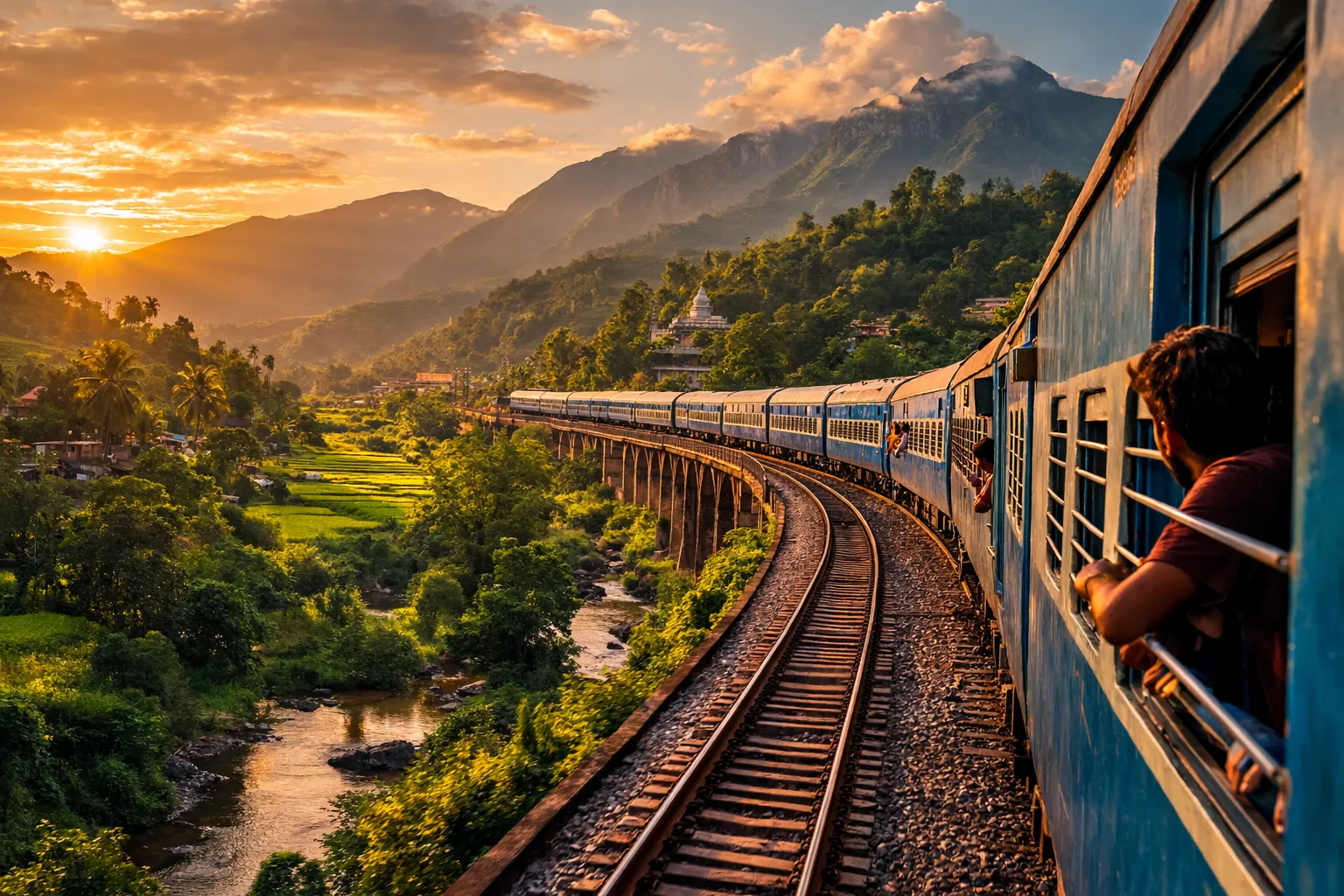Indian Railways sleeper class — the most affordable way to travel across India
